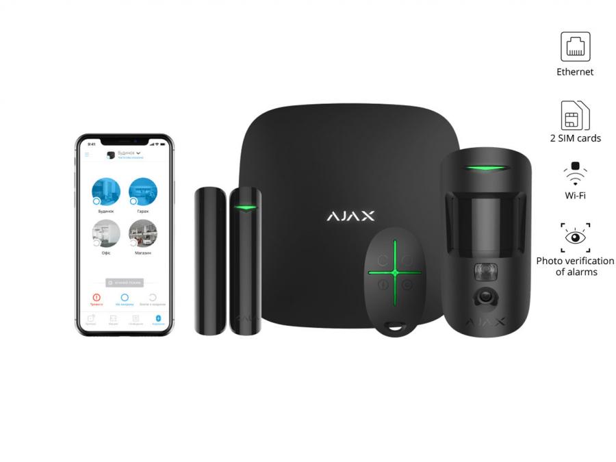 StarterKit Cam Ajax antifurto senza fili casa con video verifica allarmi con App