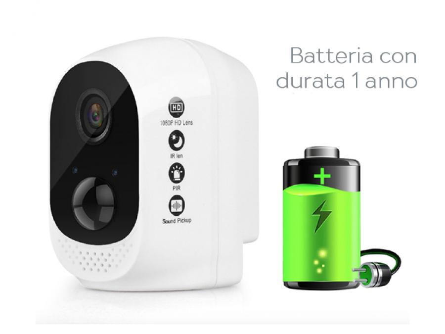 IP Camera a Batteria 100% senza fili da esterno 1 Anno