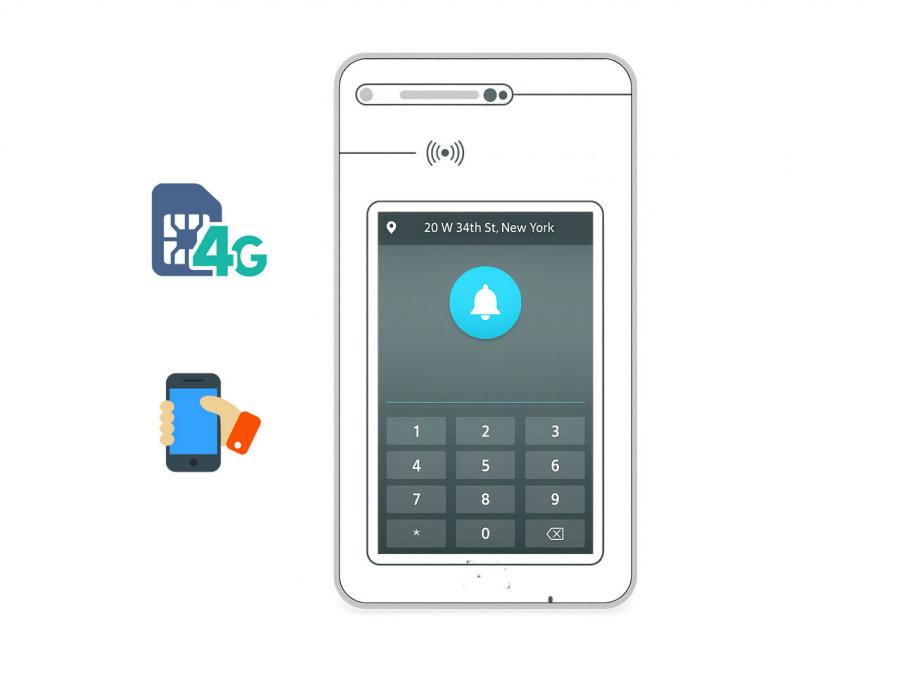 Videocitofono 4G LTE senza fili Condominio con apricancello e App per chiamata su Smarphone